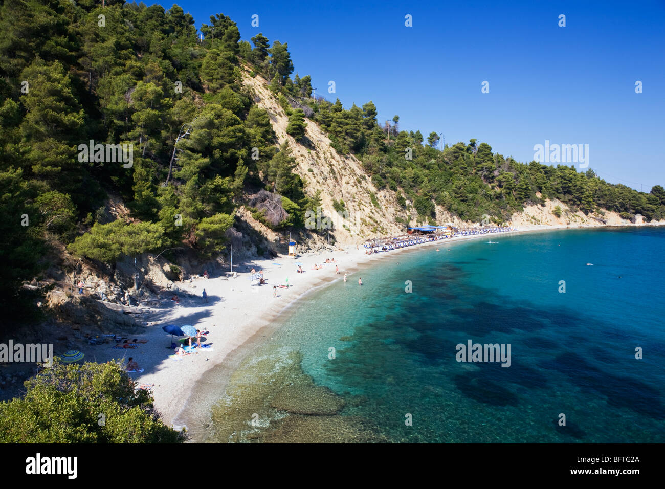 Stafilos Strand Skopelos Insel griechische Inseln Griechenland Stockfoto
