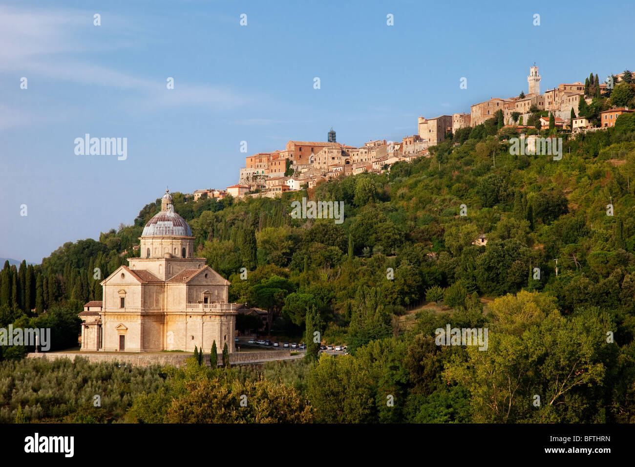 Madonna di San Biagio unter dem Hügel Stadt Montepulciano Toskana Italien Stockfoto