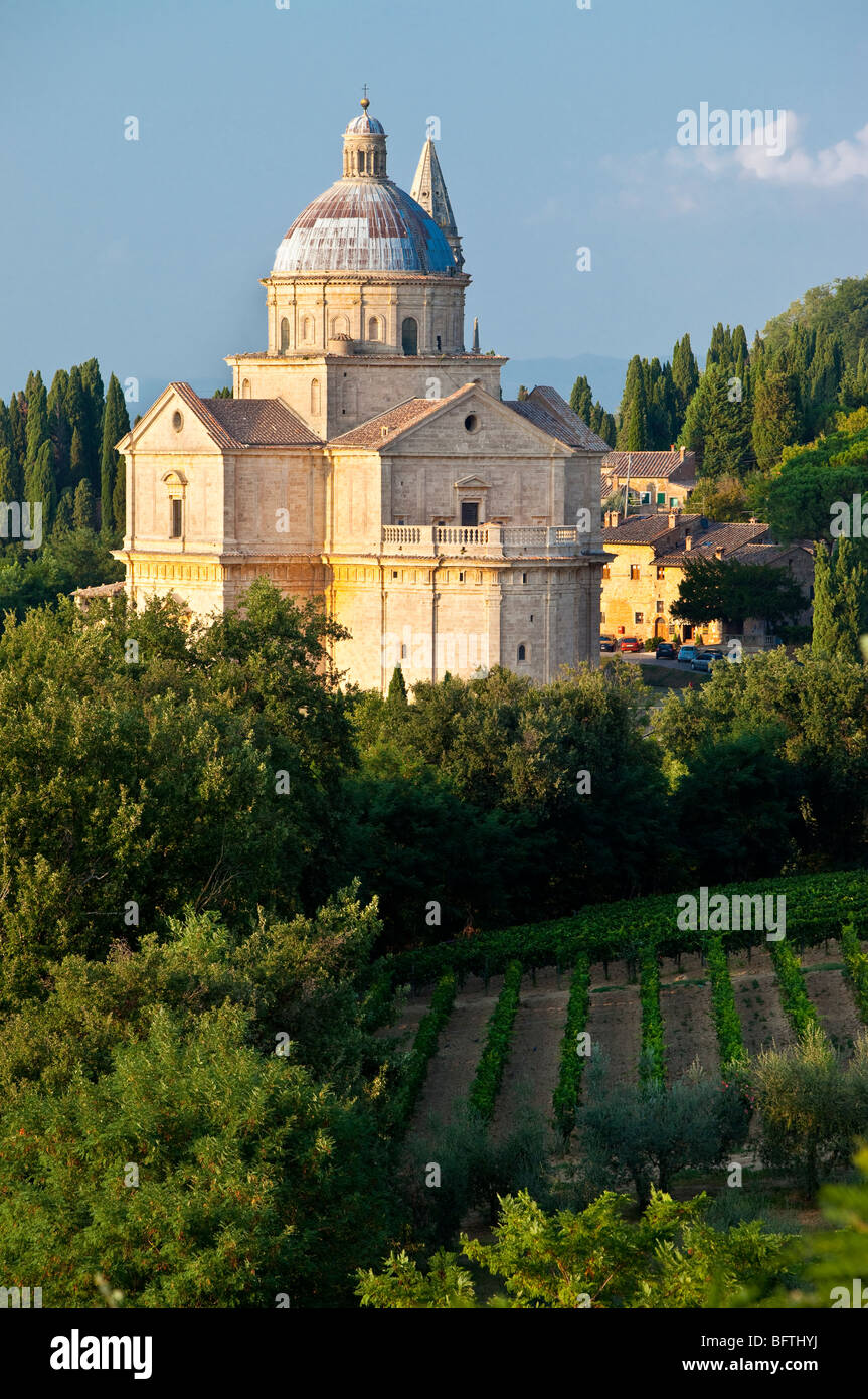 Madonna di San Biagio Church in der Nähe von Montepulciano Toskana Italien Stockfoto