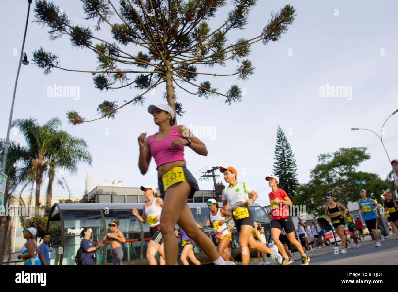 Curitibas marathon Stockfoto