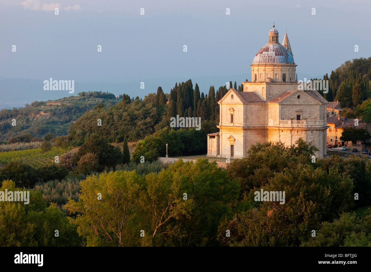 Madonna di San Biagio Church in der Nähe von Montepulciano Toskana Italien Stockfoto