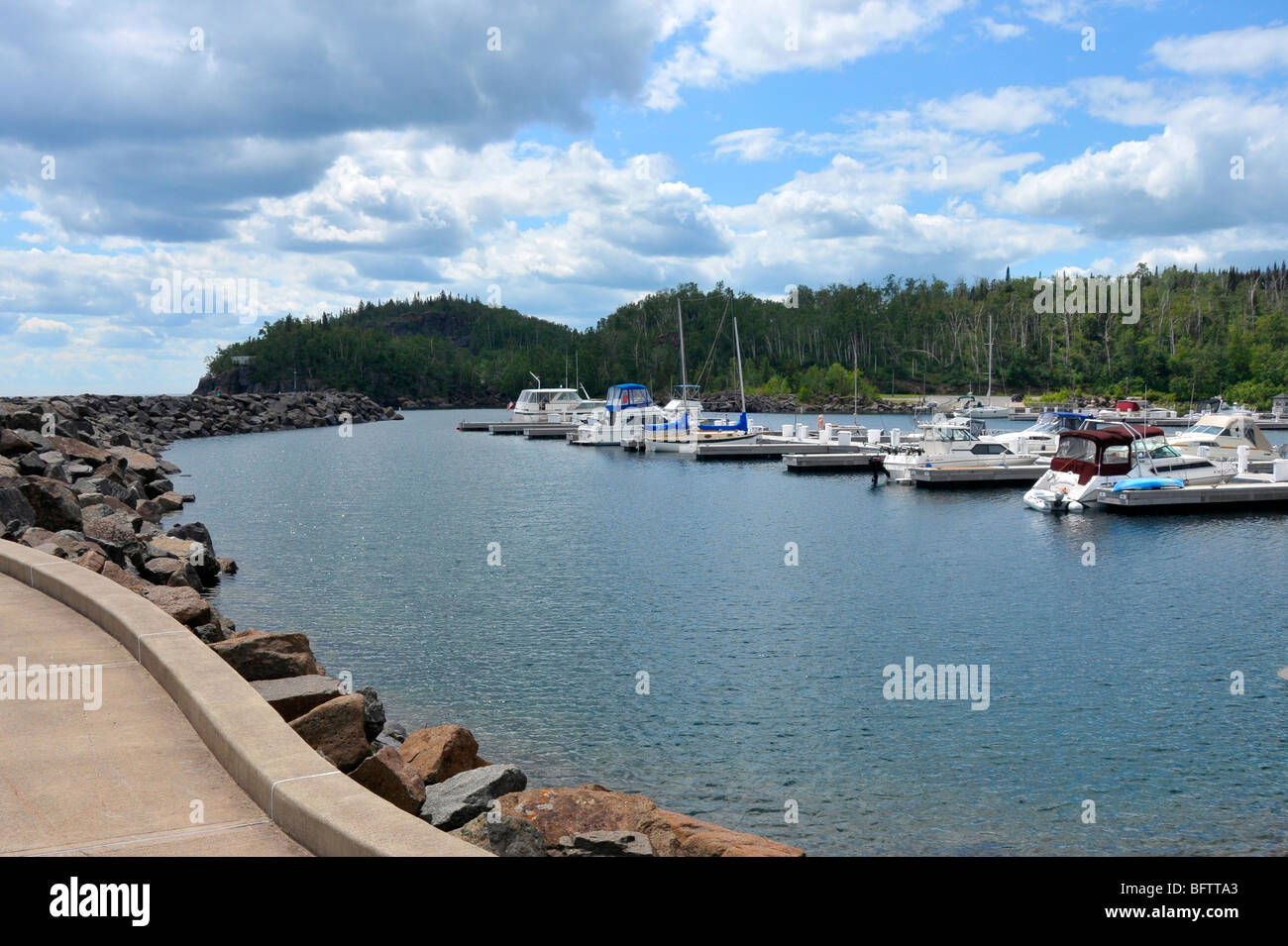 Hafen und Marina in Silver Bay-Minnesota Stockfoto