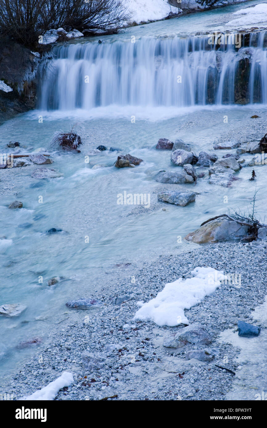 Fluss Pisnica, Kranjska Gora, Slowenien Stockfoto