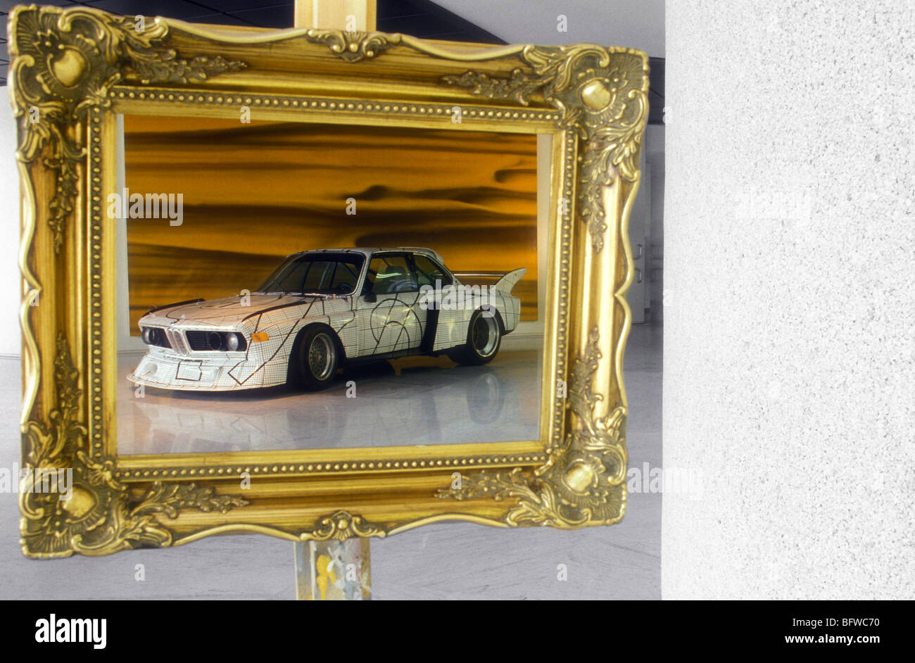 BMW 3.0 CSL von Frank Stella gemalt. Stockfoto