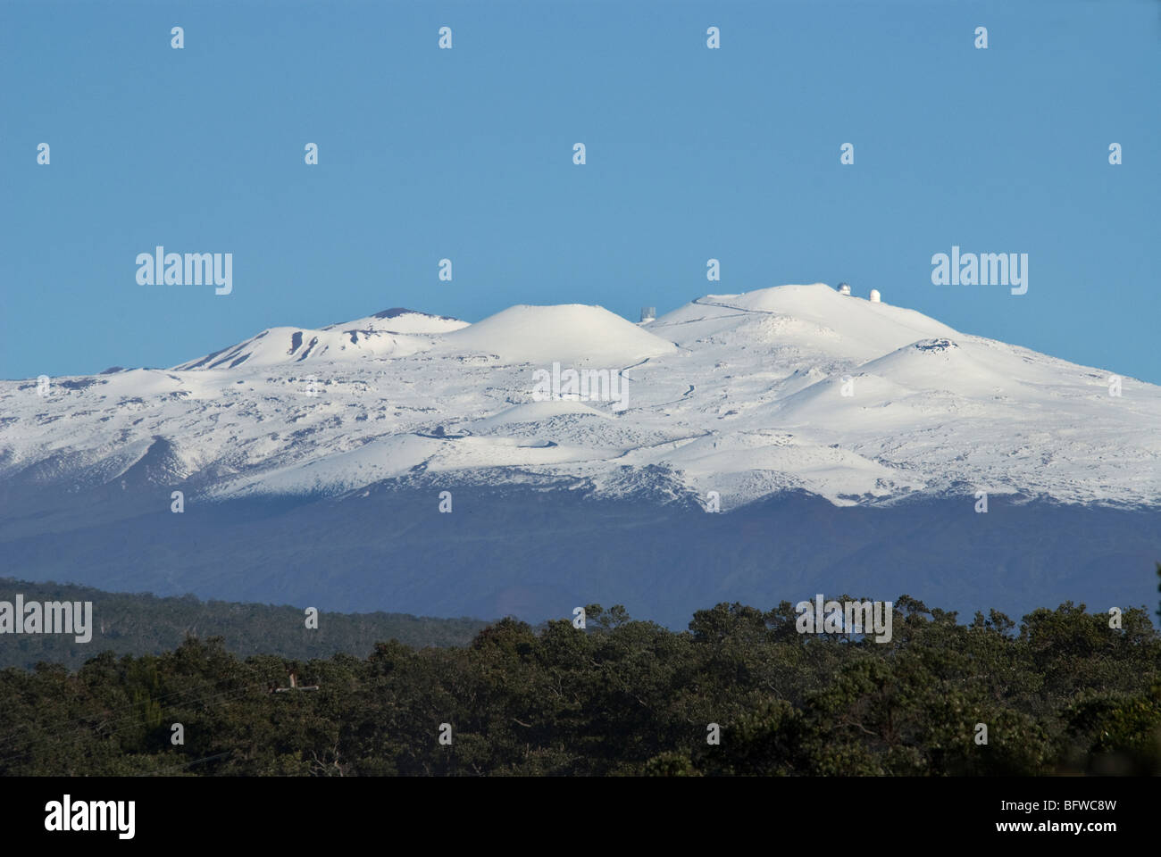 Mauna Kea aus Vulkan Haus Hawaii Volcanoes Nationalpark Hawaii USA Stockfoto