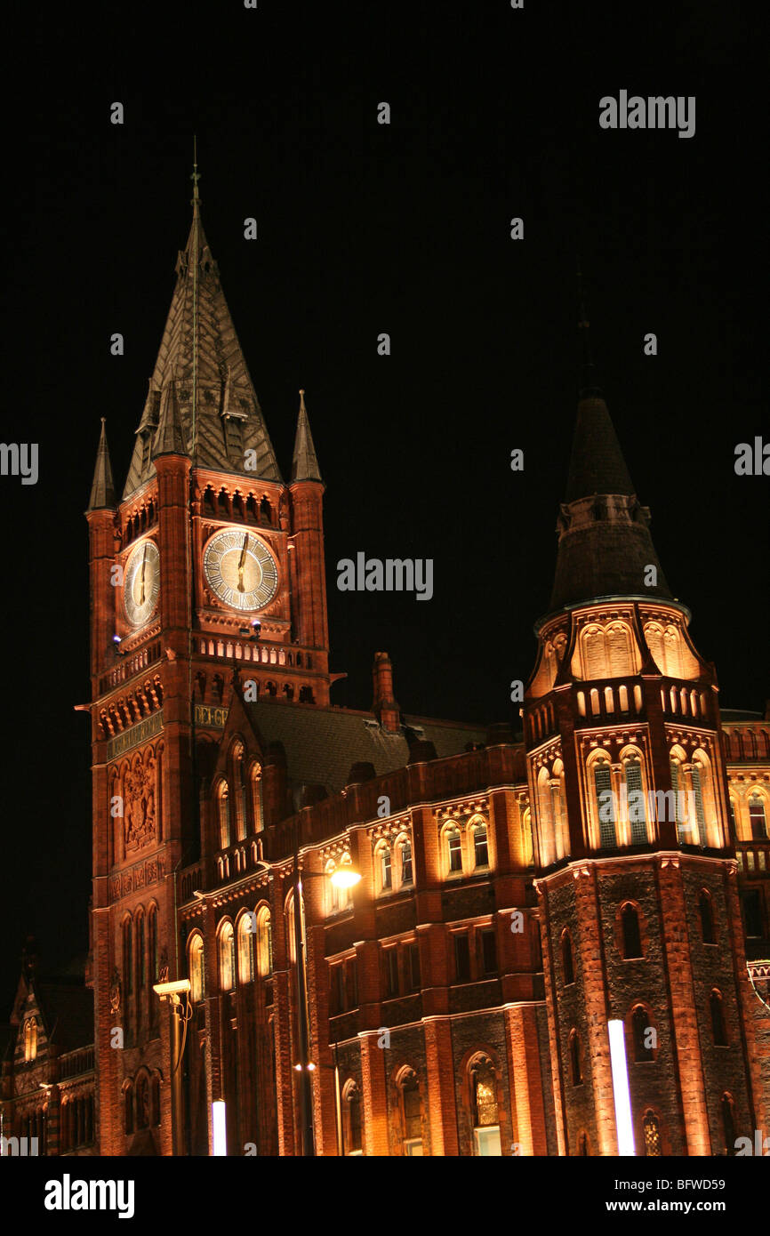 Die Victoria-Galerie und Museum bei Nacht, Universität von Liverpool, Merseyside, UK Stockfoto