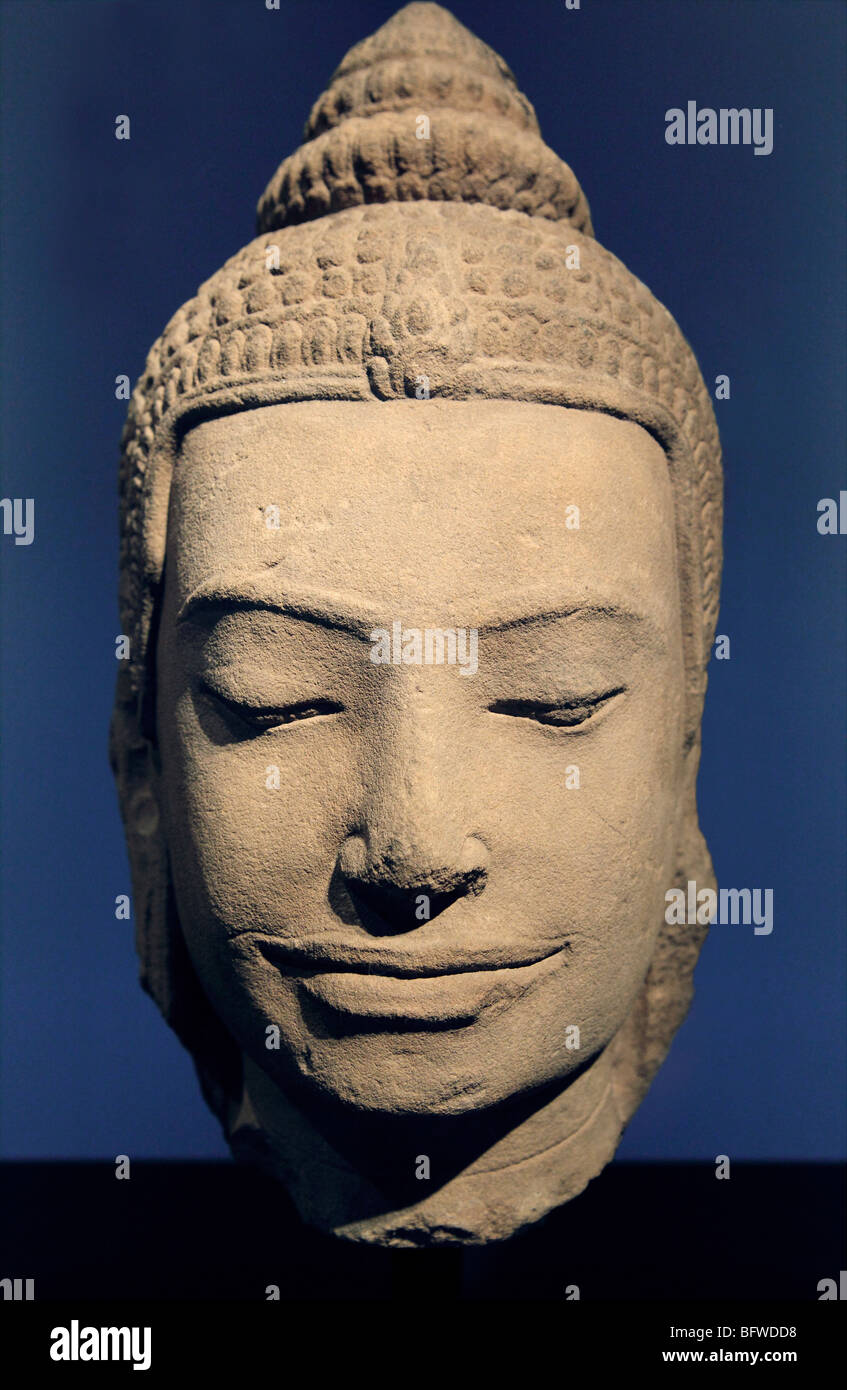 Thai Kopf der Buddha-V & A Museum London Stockfoto