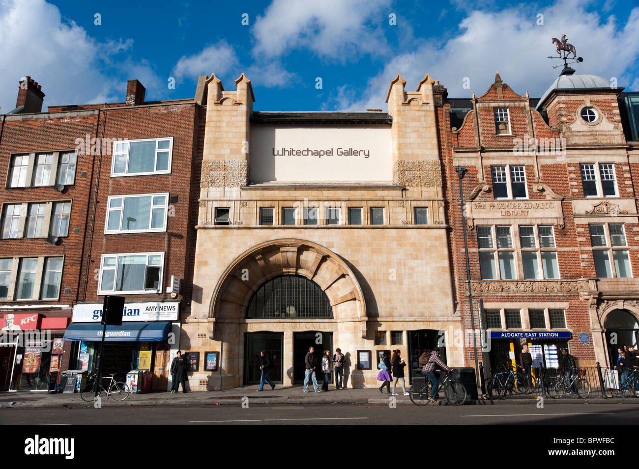 Whitechapel Gallery Aldgate East, London, England, Großbritannien, UK Stockfoto