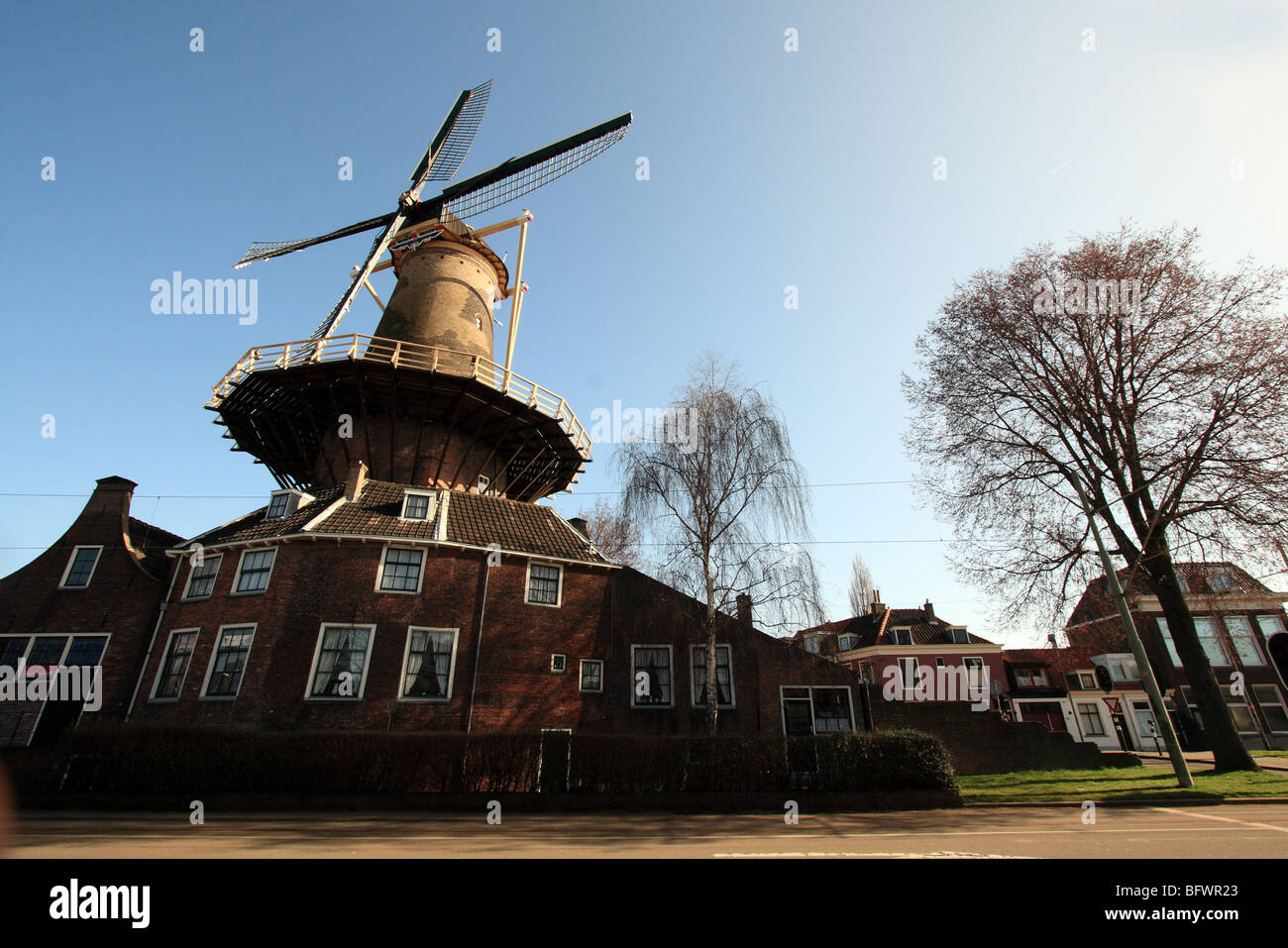 Windmühle Delft Holland Niederlande Stockfoto