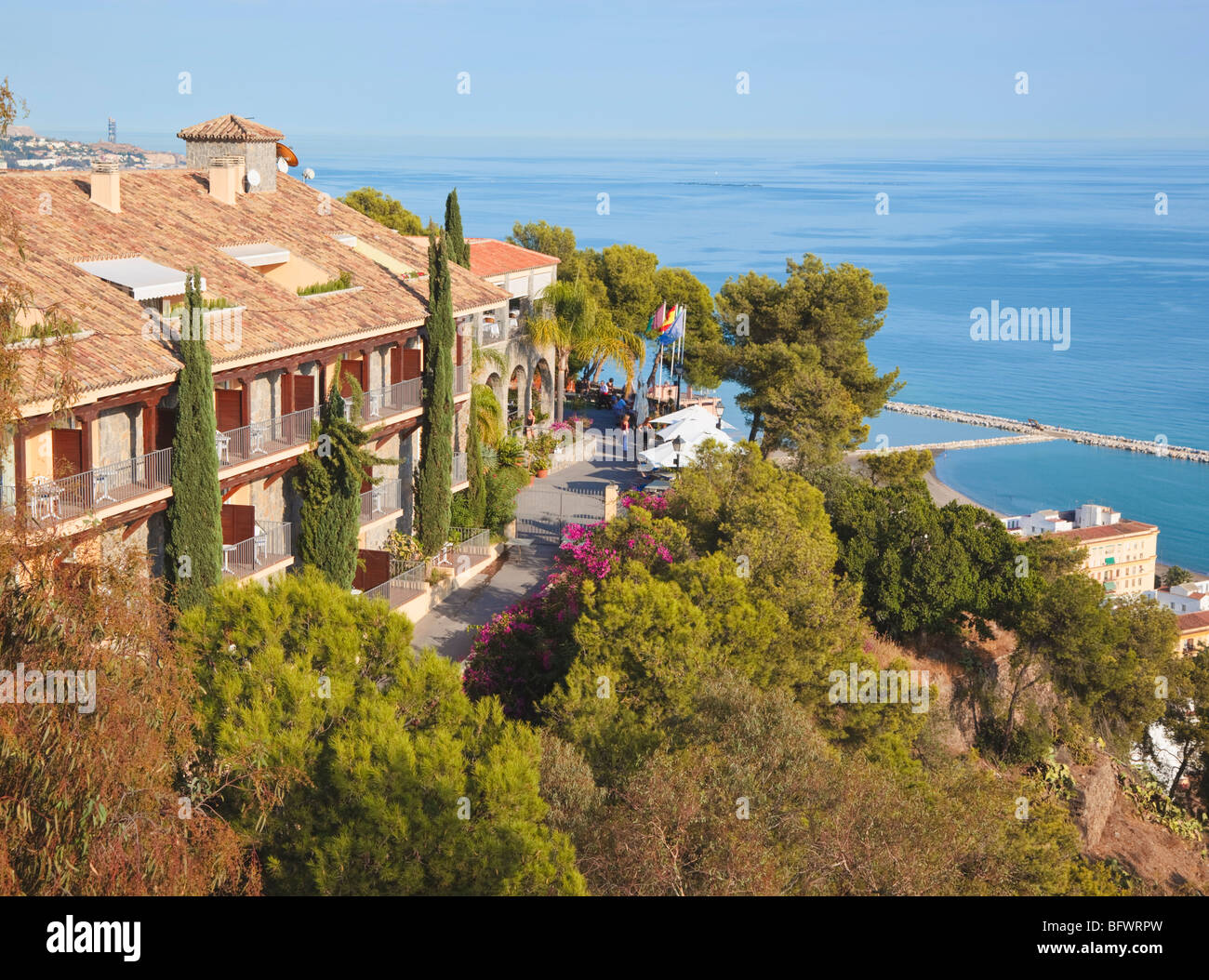 Malaga, Costa Del Sol, Spanien. Nationalen Parador. Stockfoto