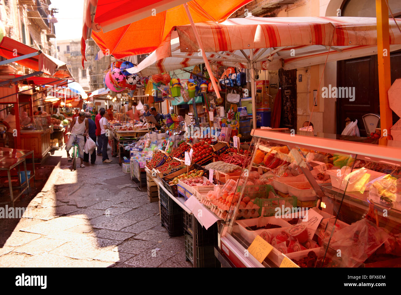 Markt, Lebensmittelmarkt, Palermo, Sizilien, Palermo, Sizilien, Märkte Stockfoto