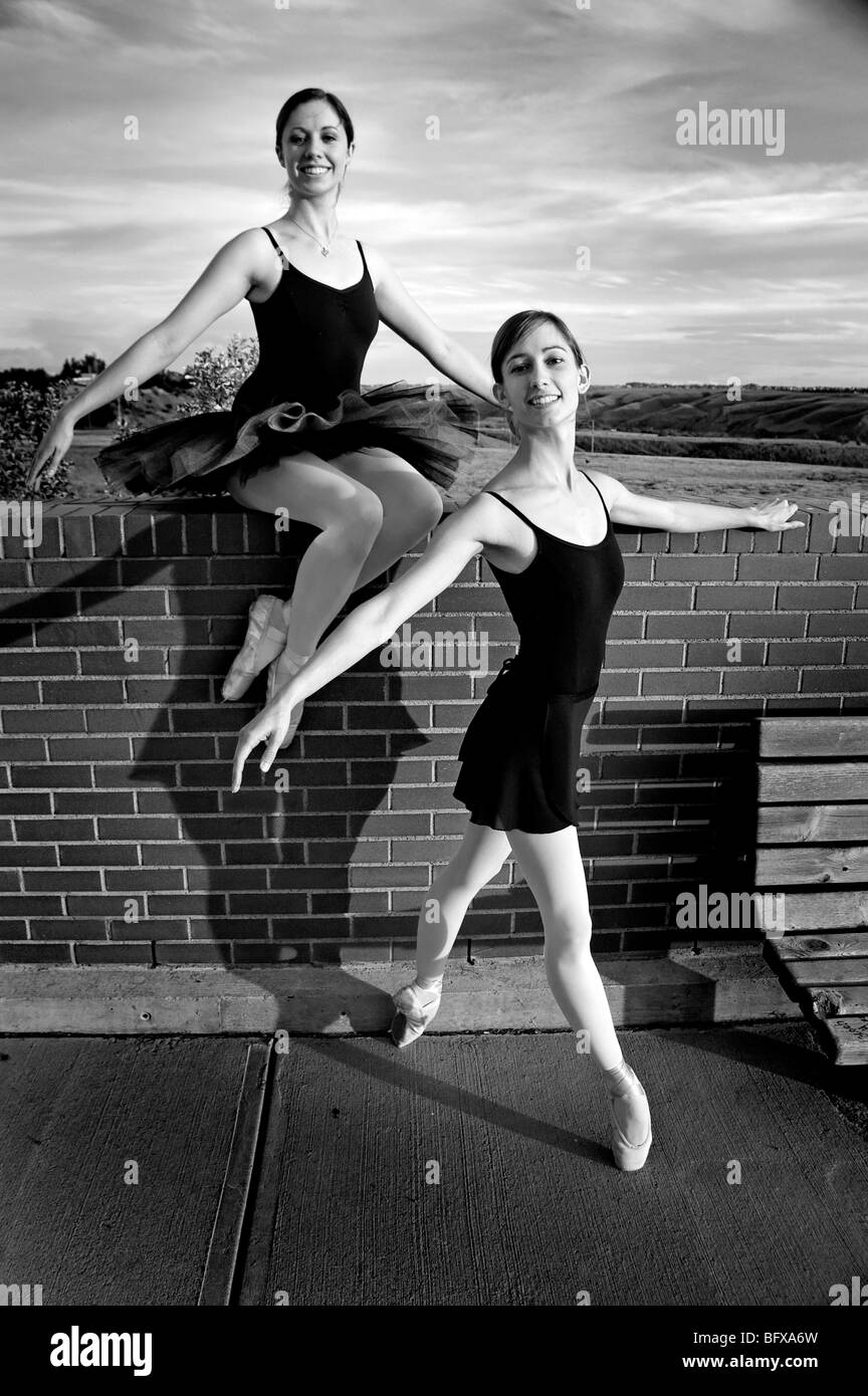 Glücklich Ballerinas Stockfoto