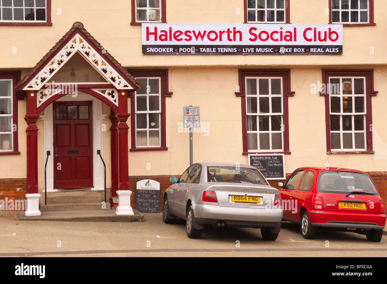 Halesworth Social Club in Halesworth, Suffolk, Uk Stockfoto