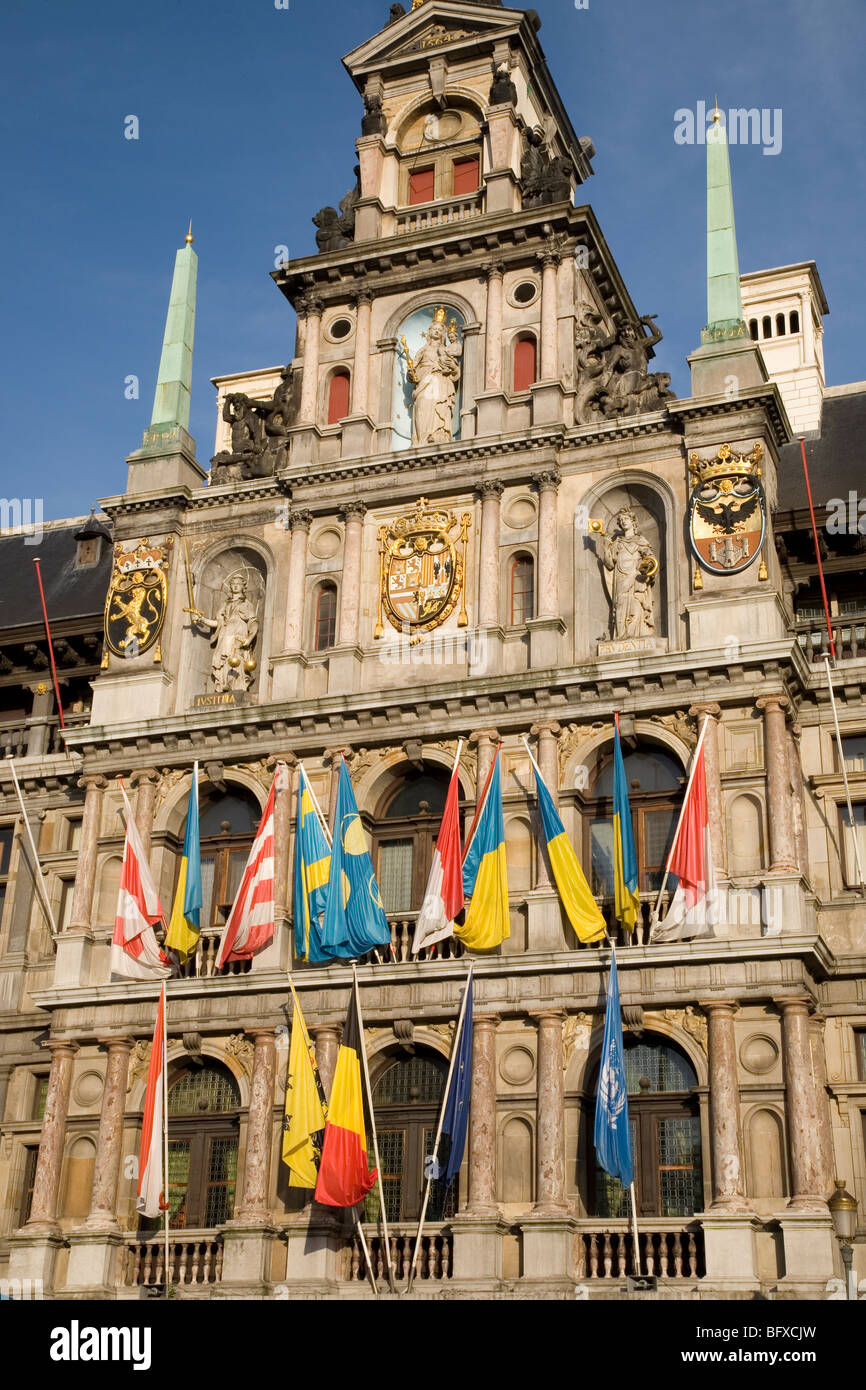 Stadhuis - Rathaus, Antwerpen, Belgien Stockfoto