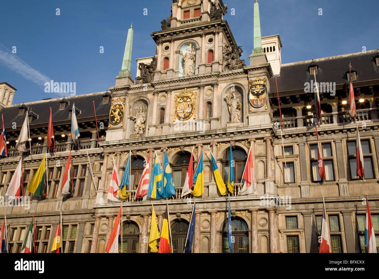 Stadhuis - Rathaus, Antwerpen, Belgien Stockfoto