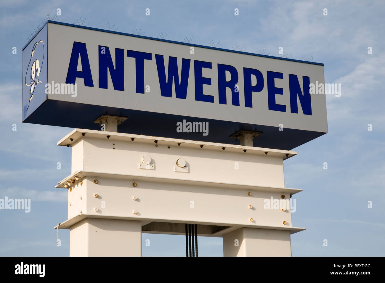 Antwerpen - Antwerpen Hafen Zeichen, Belgien, Europa Stockfoto