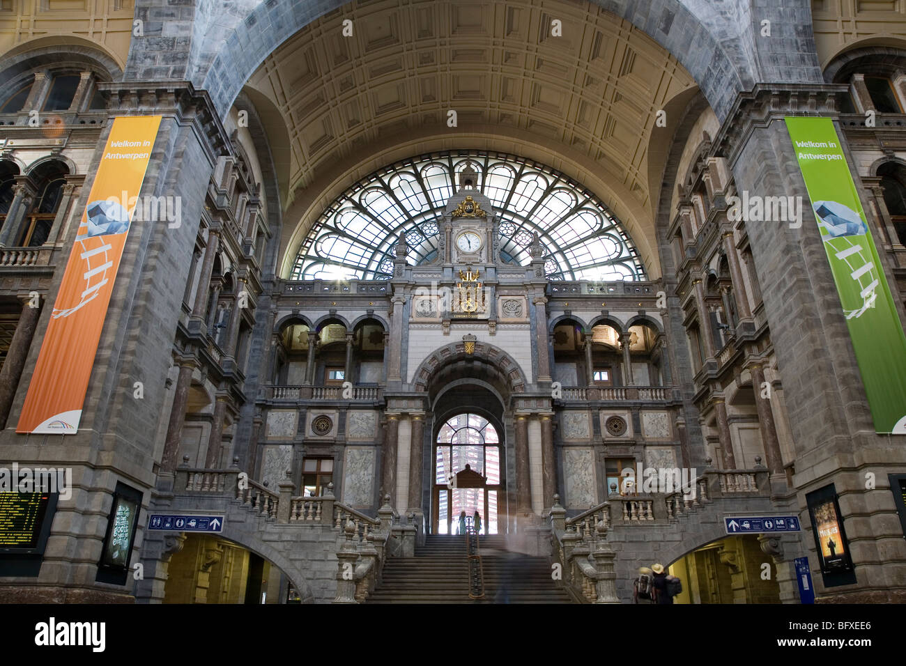 Vom Hauptbahnhof; Antwerpen; Belgien; Europa Stockfoto