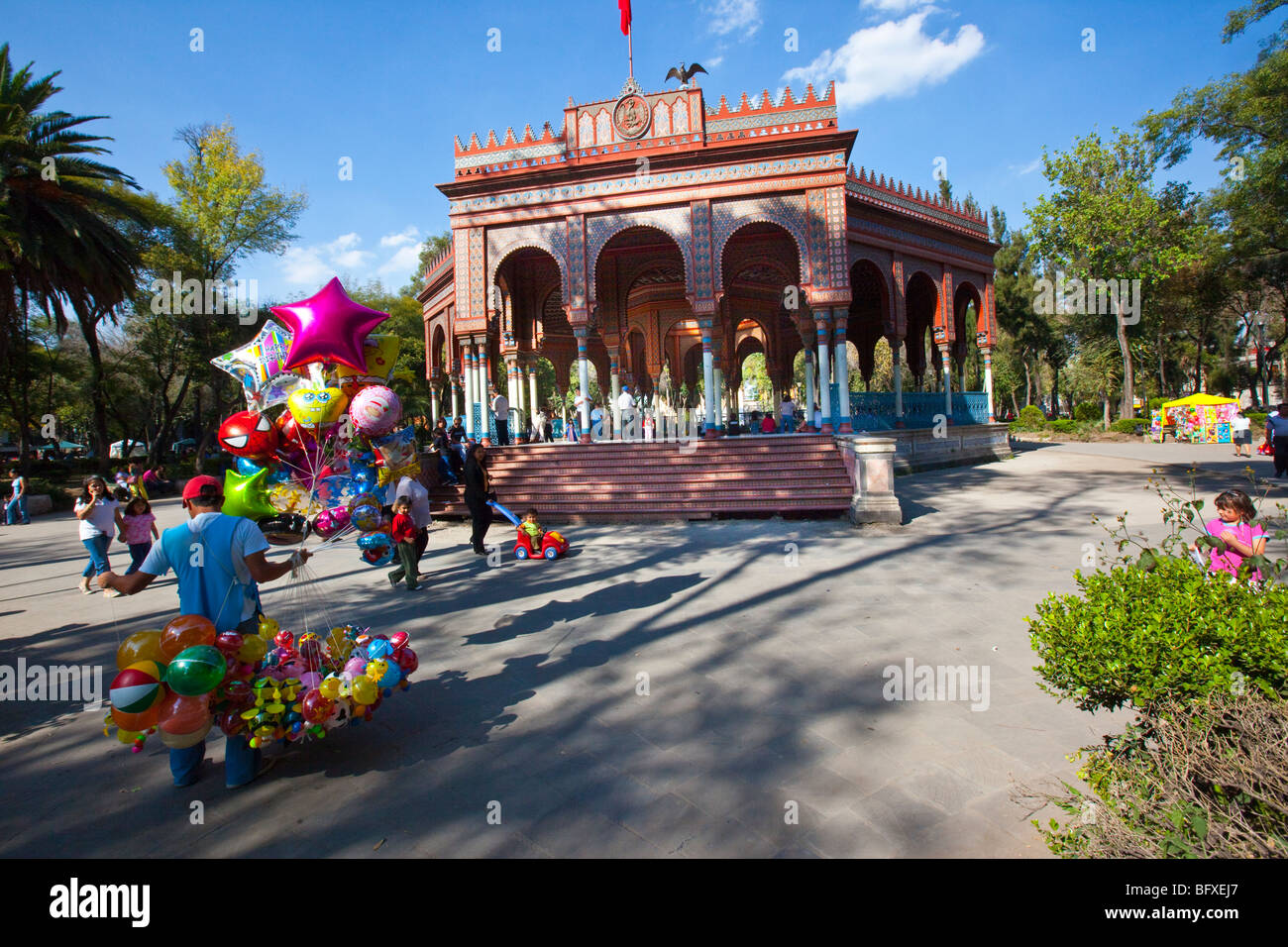 Kiosco Maure oder der maurische Kiosk in Santa Maria la Ribera Viertel von Mexiko-Stadt Stockfoto