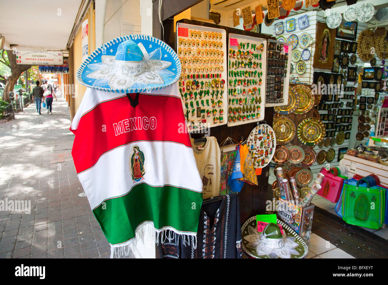 Souvenir-Shop in Zona Rosa in Mexiko-Stadt Stockfoto