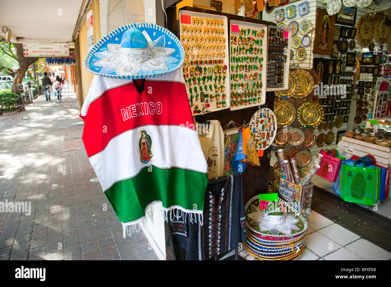 Souvenir-Shop in Zona Rosa in Mexiko-Stadt Stockfoto