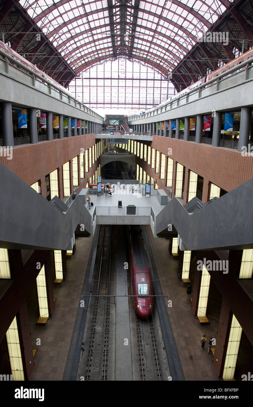 Hauptbahnhof, Antwerpen, Belgien; Europa Stockfoto