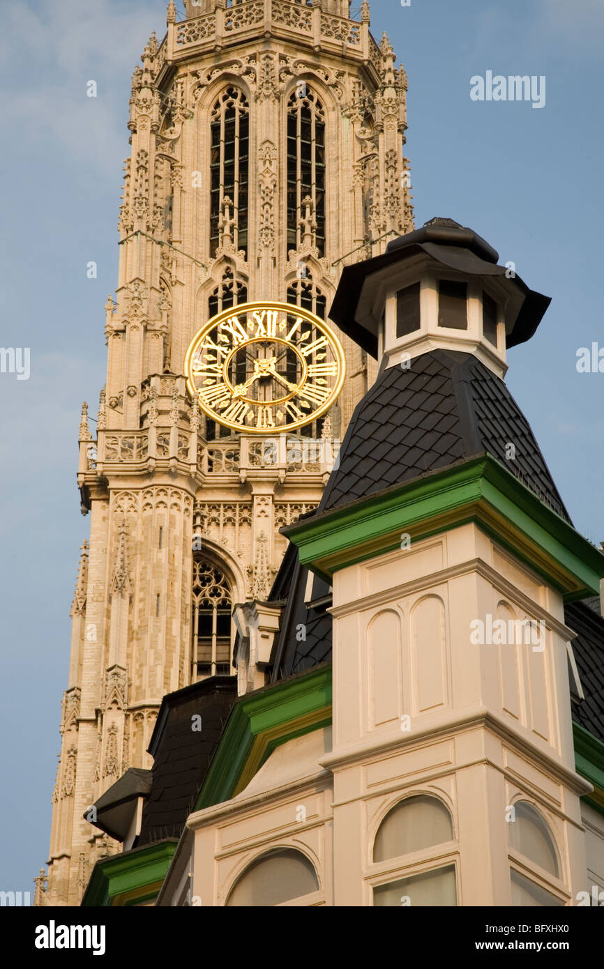 Onze-Lieve-Vrouwekathedraal, Kathedrale unserer Dame, Antwerpen, Belgien, Europa Stockfoto