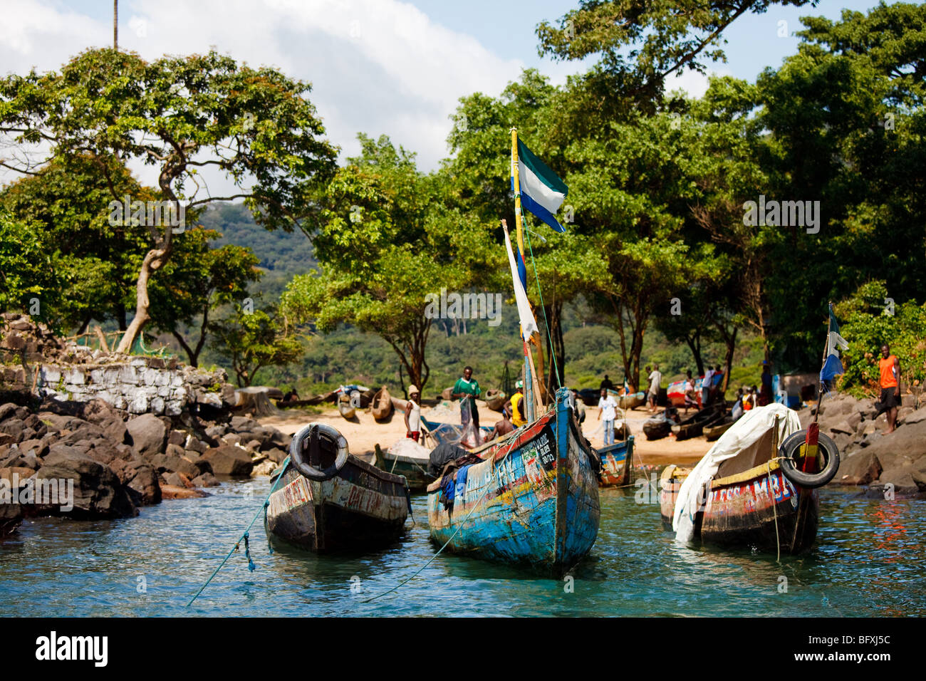 Kent Hafen, Halbinsel Freetown, Sierra Leone Stockfoto