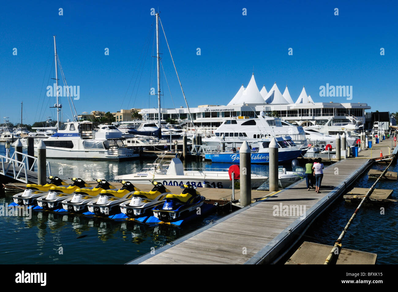 Marina, yacht-Hafen von Surfers Paradise, Gold Coast, Queensland, Australien Stockfoto