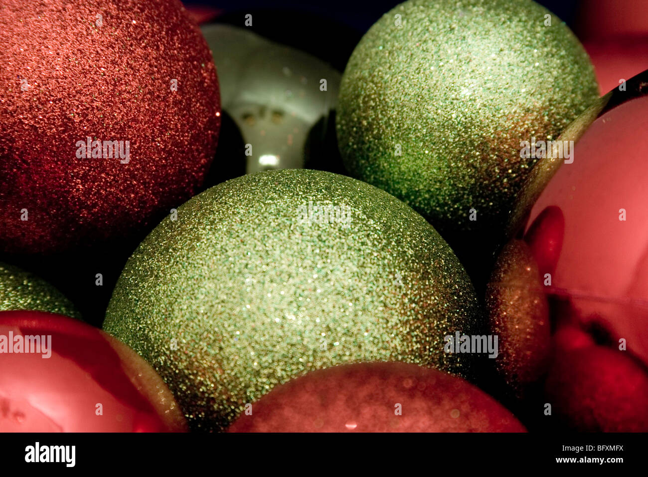 Christbaumkugeln Stockfoto