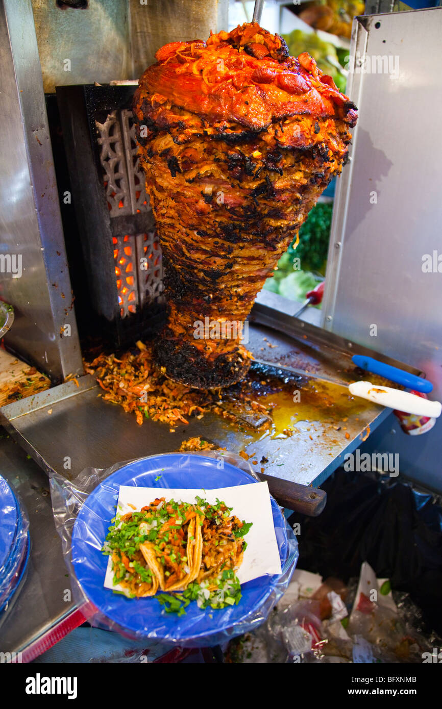 Tacos al Pastor in der Zona Rosa in Mexiko-Stadt Stockfoto