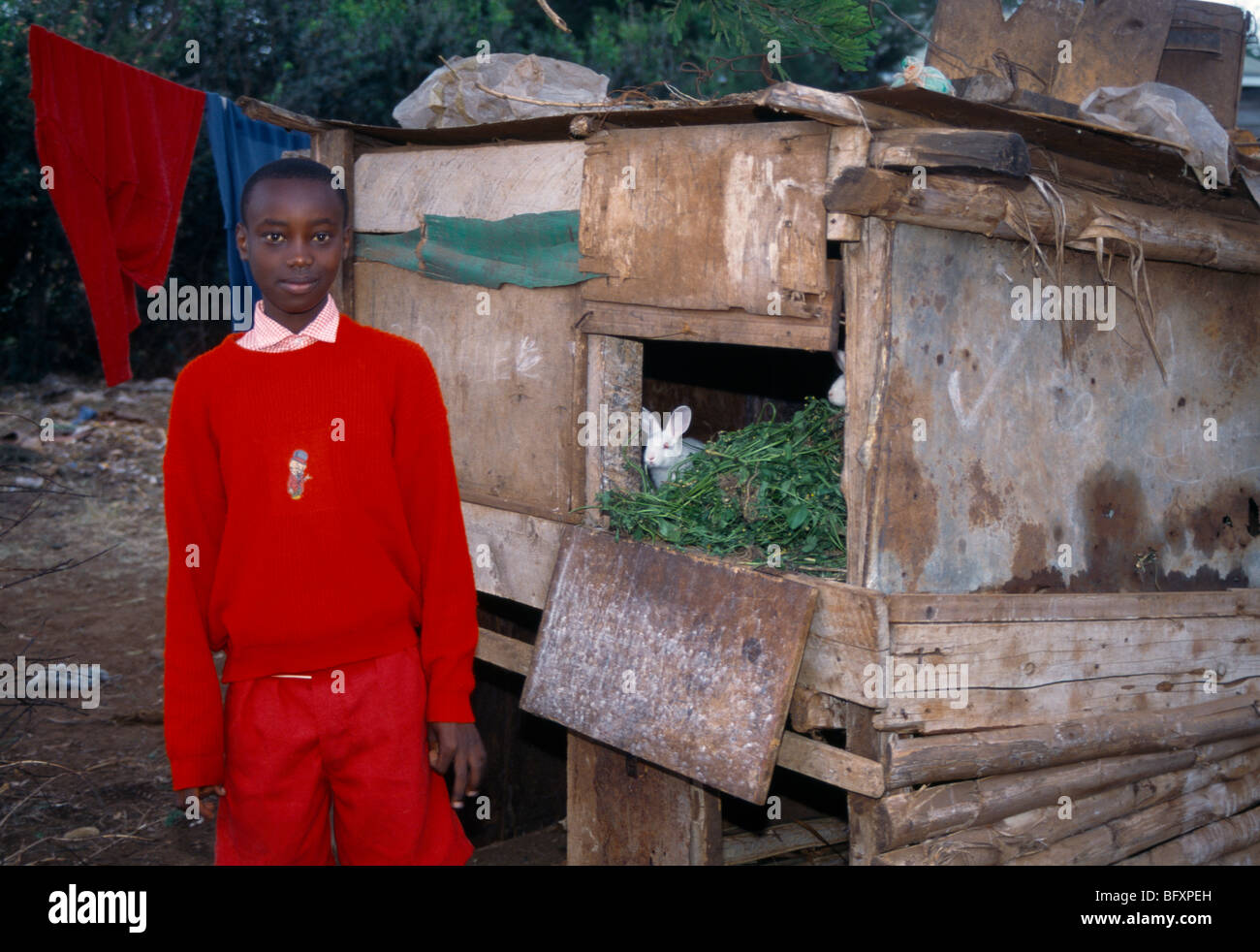 Mangu Village Kenia John Gikonyo von Kaninchenstall Stockfoto