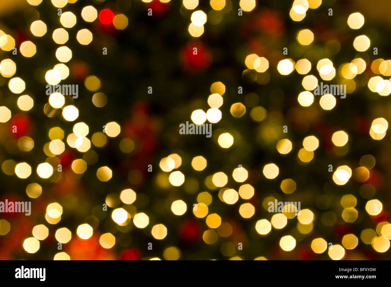 De-fokussierten Weihnachtsbeleuchtung Stockfoto