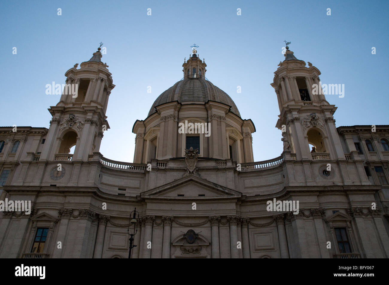 Basilika Kirche von Sant'Agnese in Agone auf der Piazza Navona, Rom Stockfoto