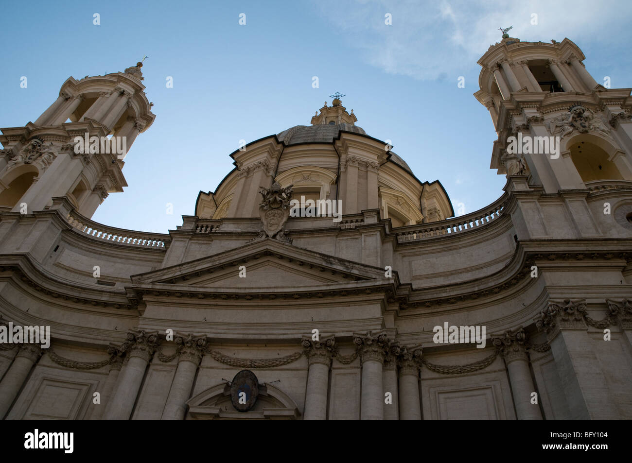 Basilika Kirche von Sant'Agnese in Agone auf der Piazza Navona, Rom Stockfoto