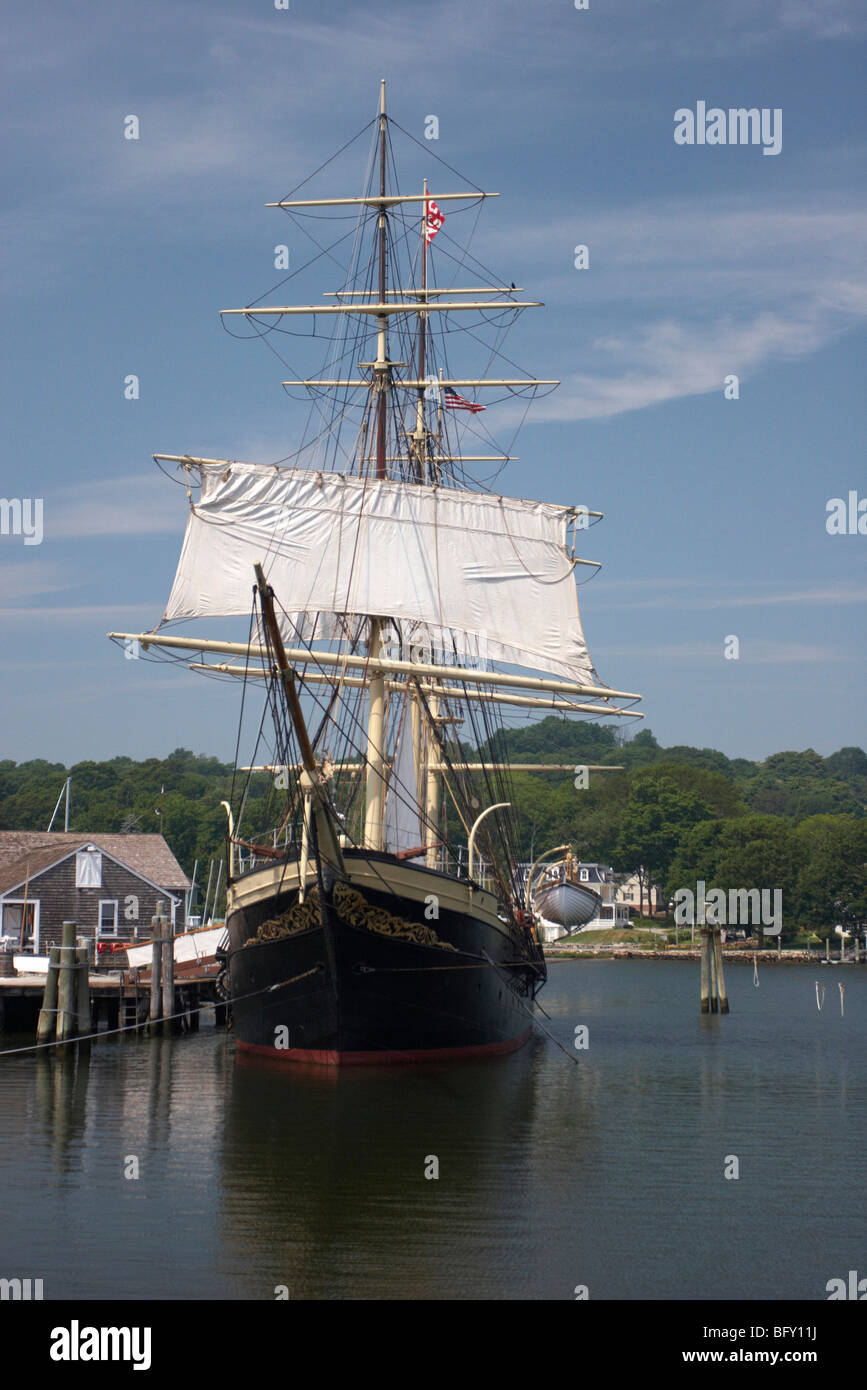 Blick auf ein Segelschiff des 19. Jahrhunderts Stockfoto