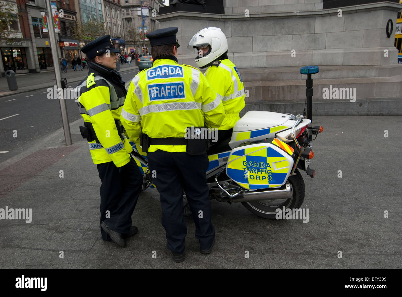 Garda-Verkehrspolizei in Dublin Irland Stockfoto