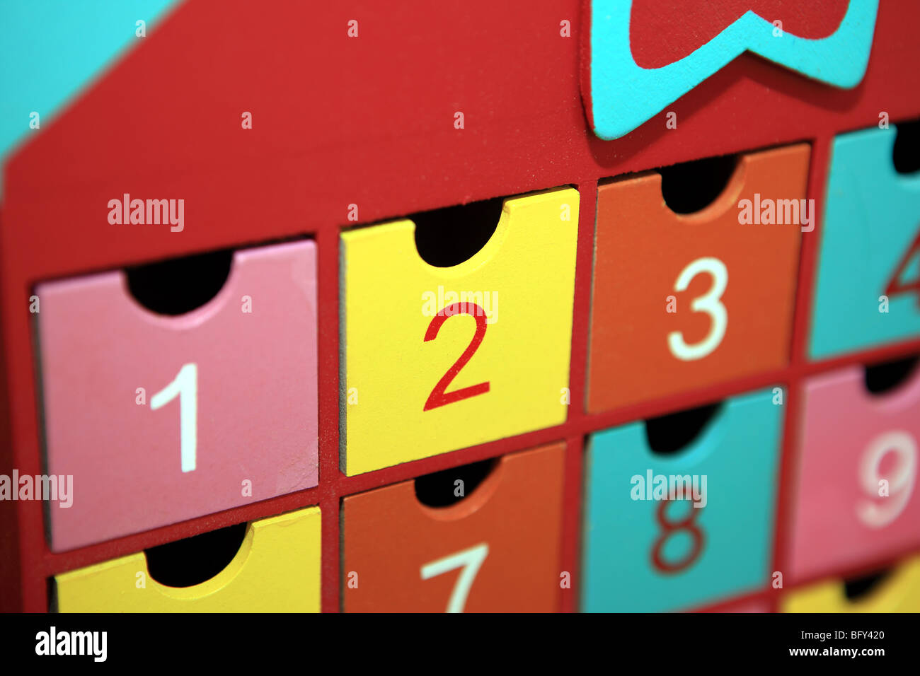 Adventskalender Stockfoto