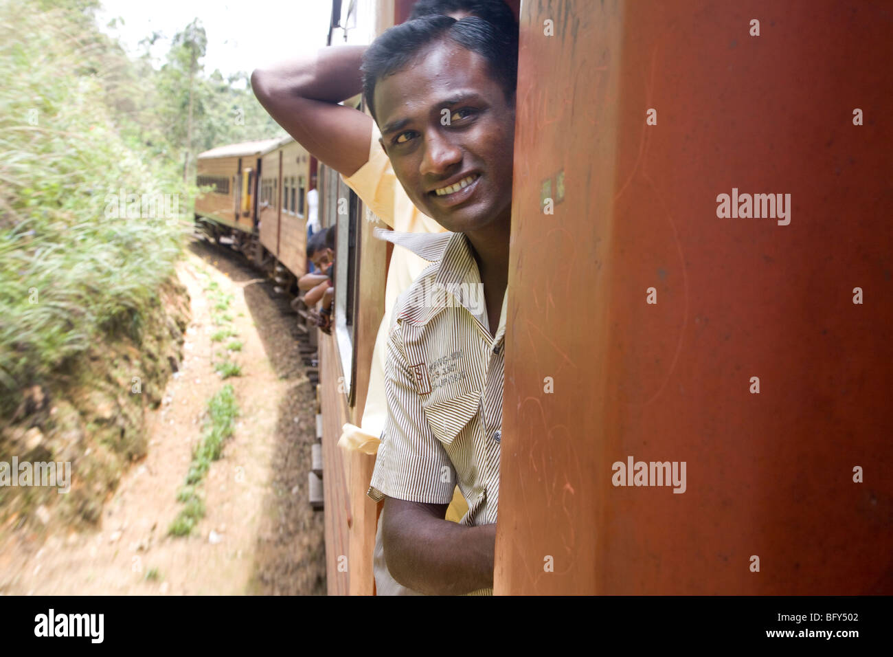 Sri Lanka, der Hauptbahnhof östlich von Colombo in das Hügelland über Kandy, Nanu Oya für Nuwara Eliya und Ella, Badulla Stockfoto