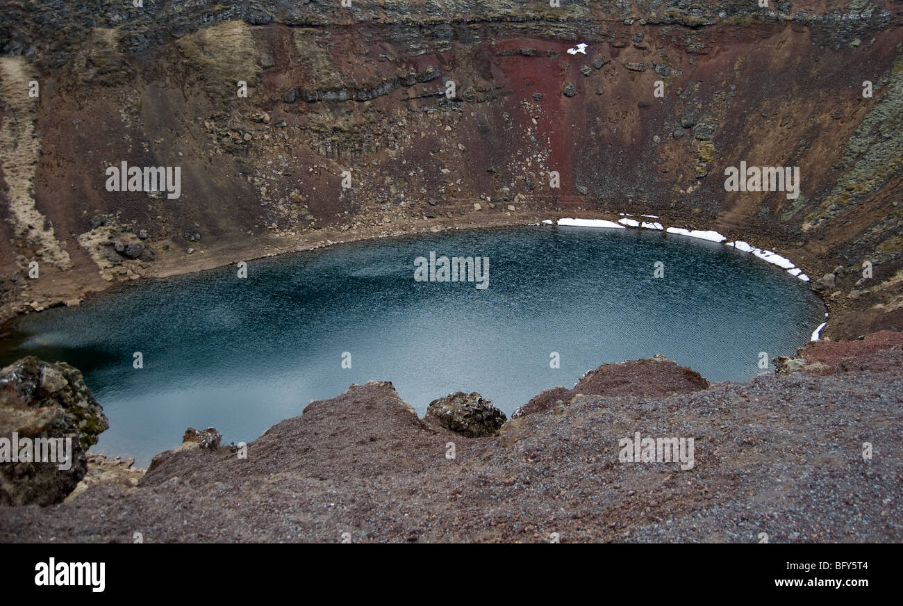 Krater Grimsnes Reykjavik Island Golden Circle Stockfoto