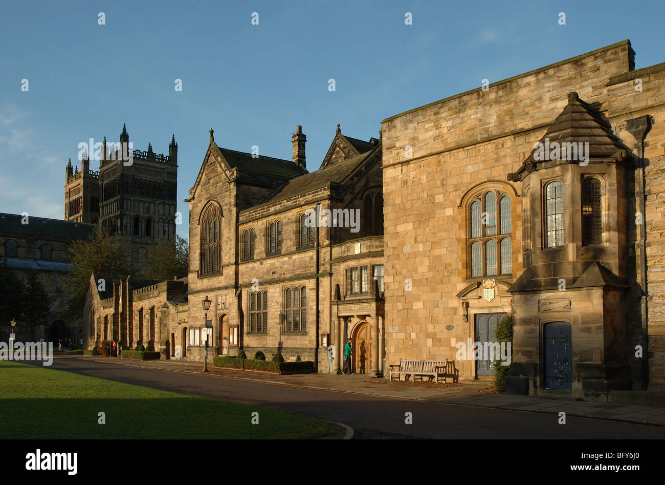 Durham University Library, Palace grün, Durham, County Durham, England, Vereinigtes Königreich Stockfoto