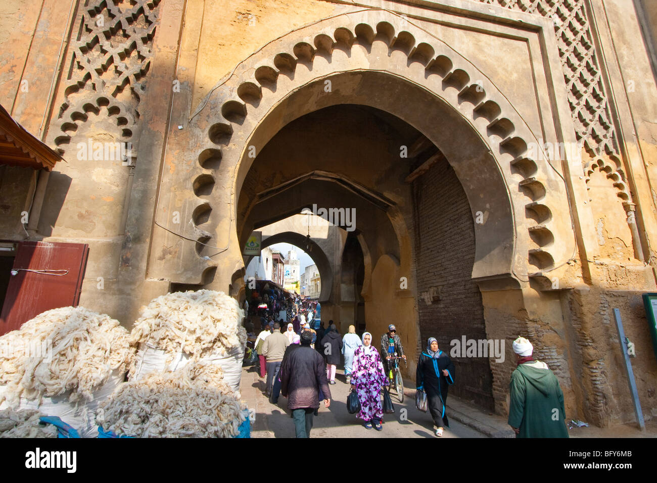 Bab El Djedid Tor in Fes Marokko Stockfoto