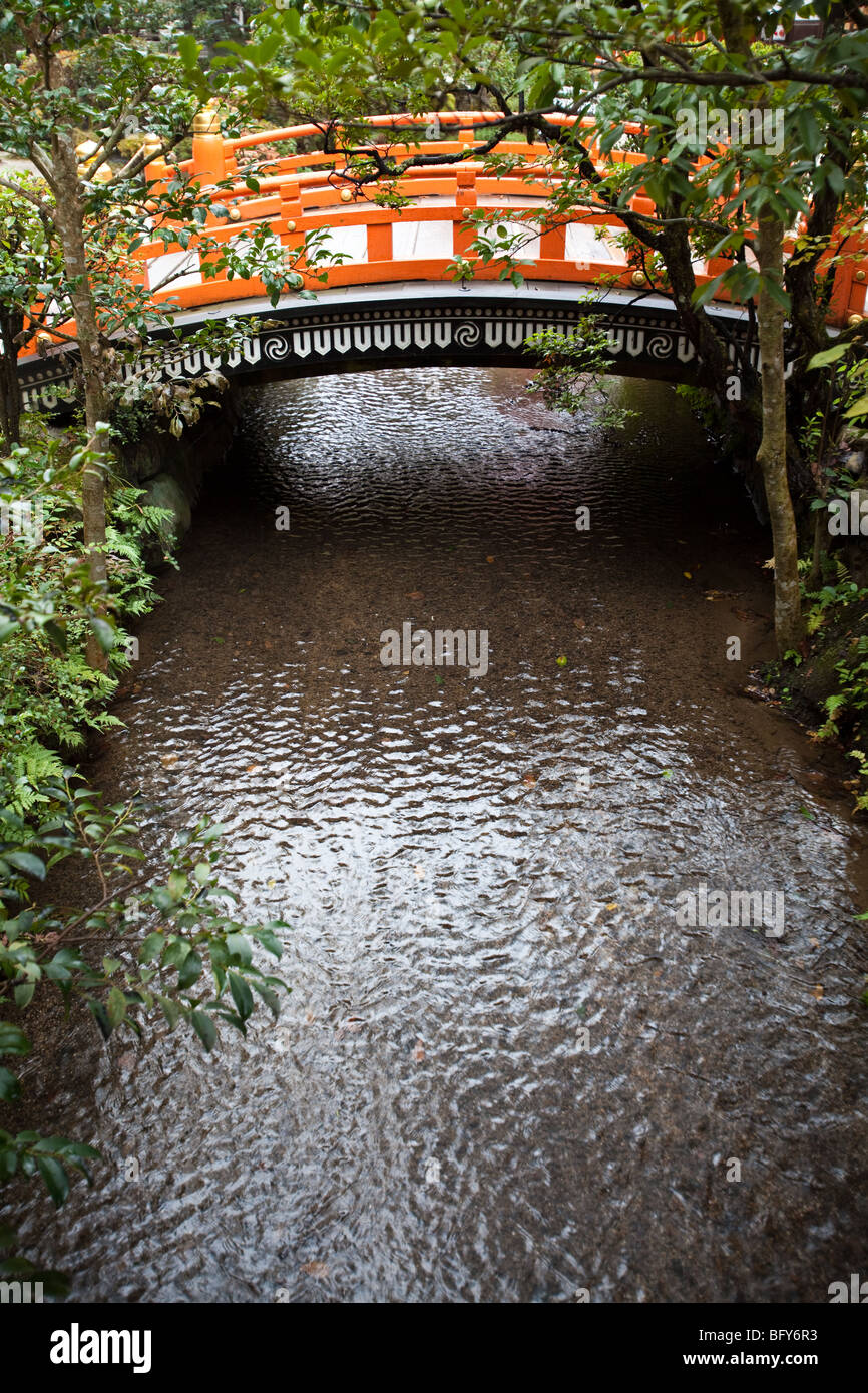 Herbstlaub am Kamigamo Stockfoto