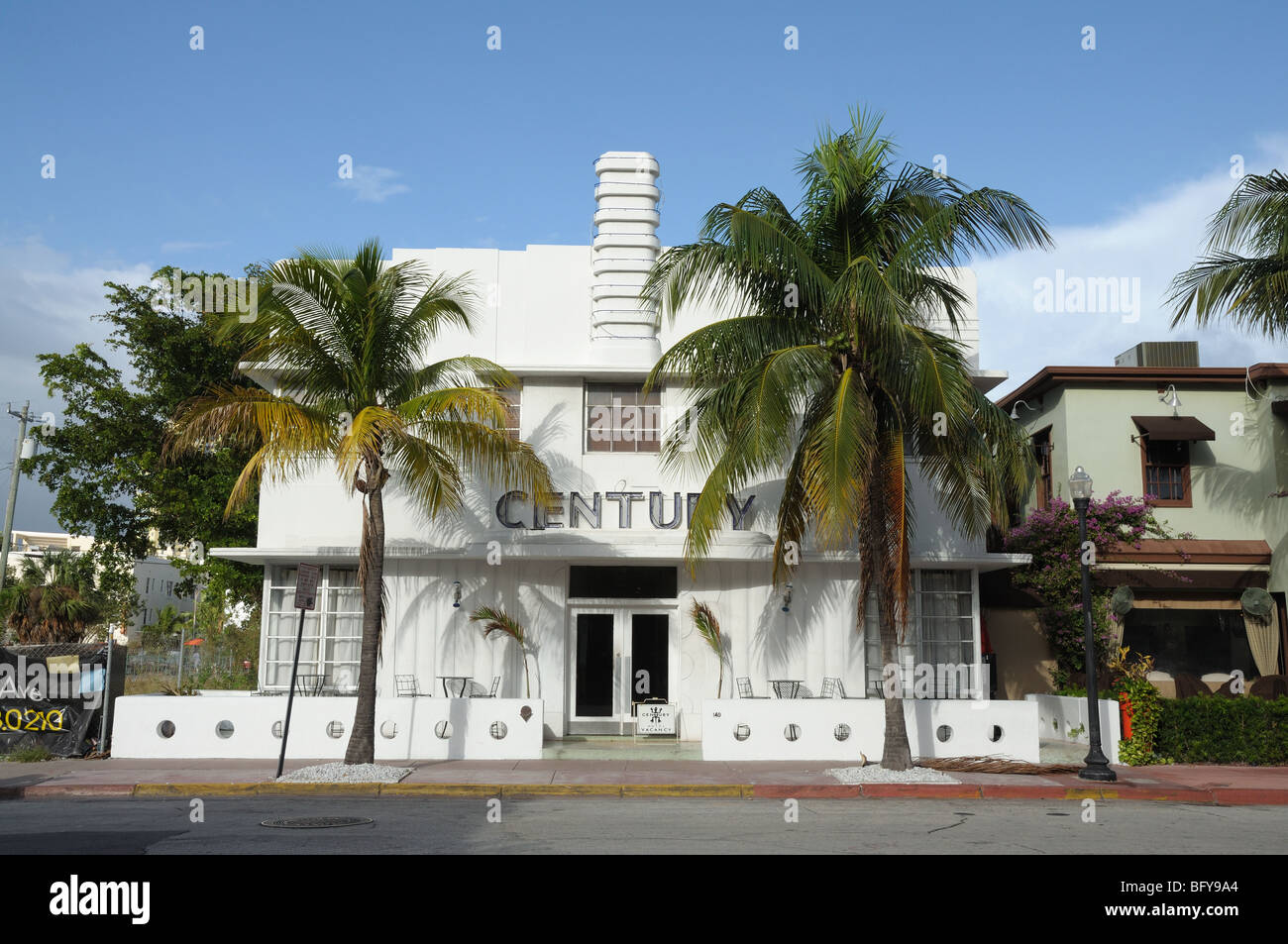 Art-Deco-Century Hotel in Ocean Drive in Miami Beach, Florida Stockfoto