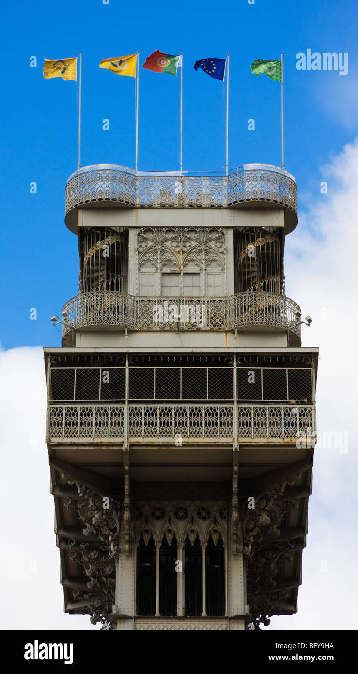 Elevador de Santa Justa, Lissabon, Portugal, Ostern 2009 Stockfoto