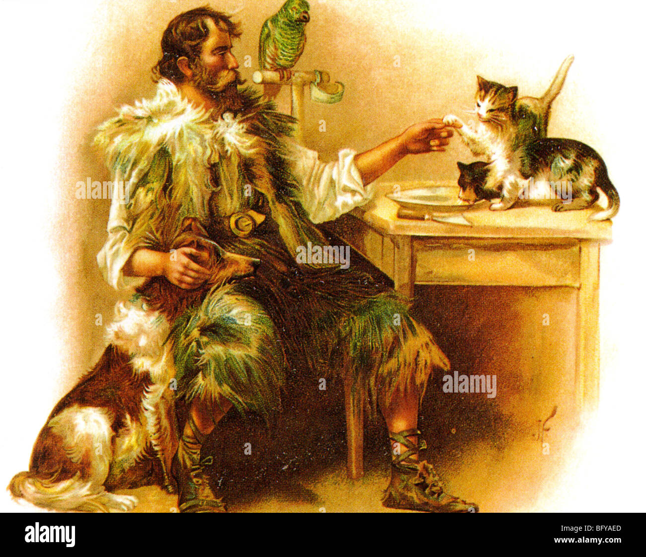 ROBINSON CRUSOE aus einer 1903 Ausgabe des Romans von Daniel Defoe Stockfoto