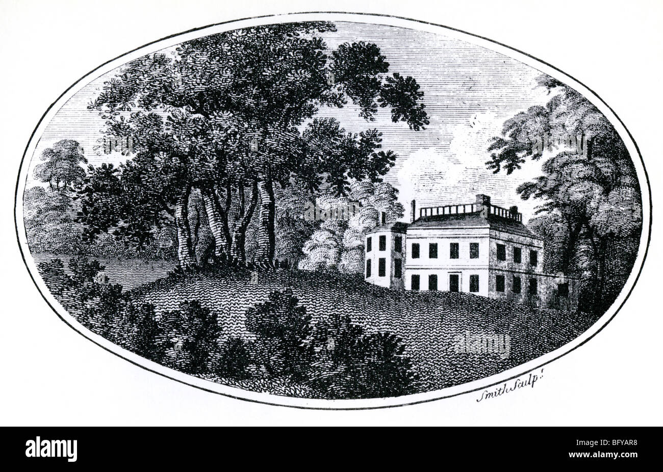 WILLIAM PITT englische Staatsmann (1759-1806) Holwood House in Kent war sein Landhaus Stockfoto