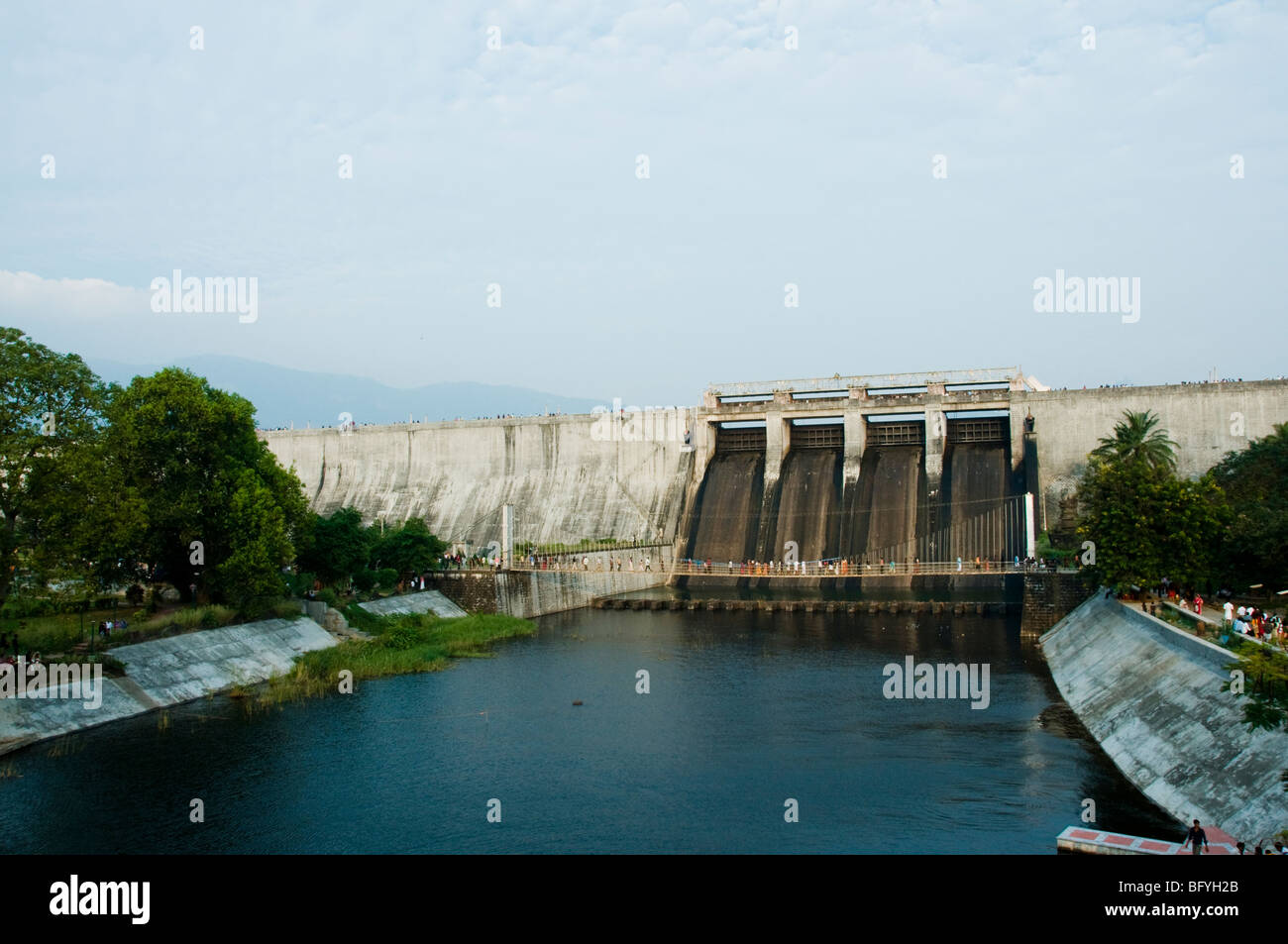 River Dam in Süd-Indien Stockfoto