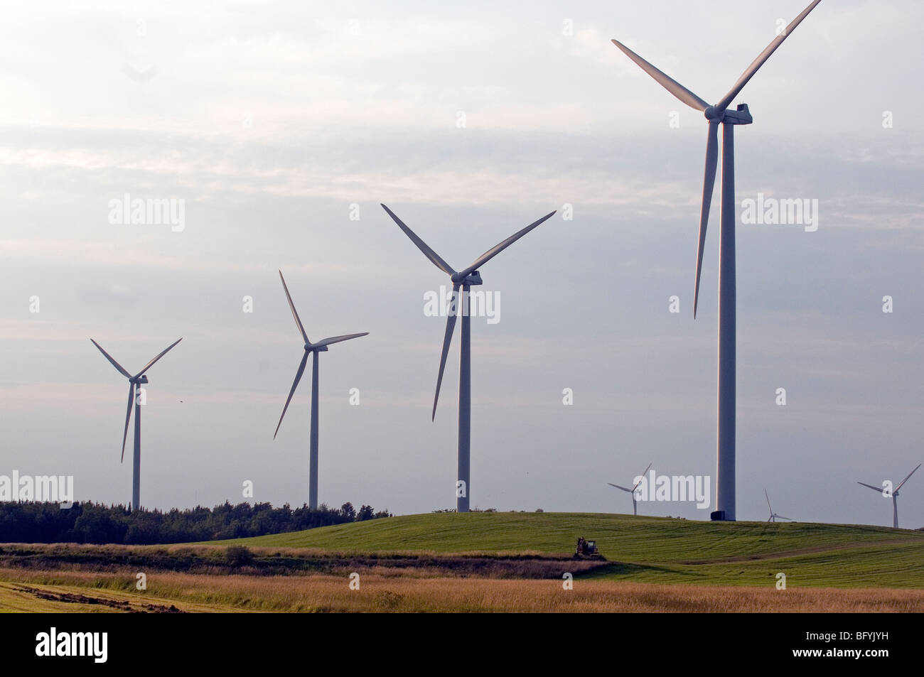 Windmühlen in Maple Ridge Windpark in oberen Staat New York in der Nähe von Lowville New York USA. Stockfoto