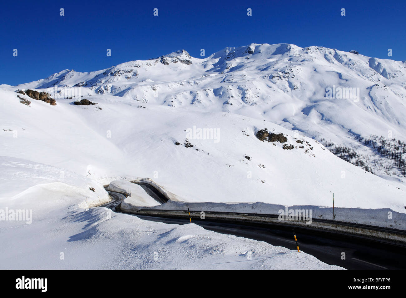 Berninapass, St. Moritz, Kanton Graubünden, Schweiz, Europa Stockfoto