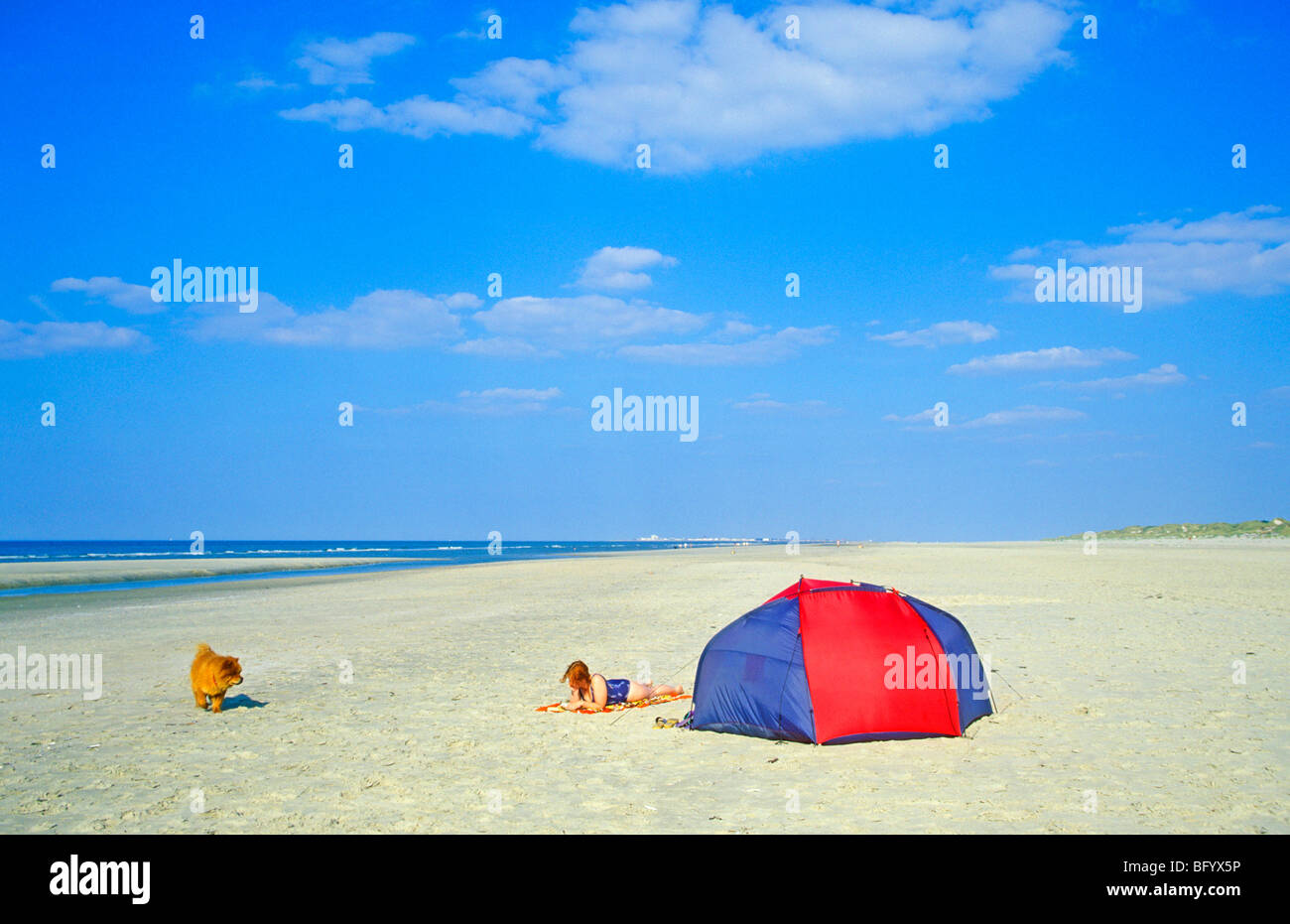 Strand von Juist Insel, Ostfriesland, Niedersachsen, Deutschland Stockfoto